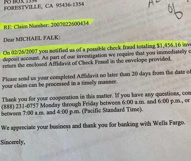 The False 2007 Michael Falk accusation