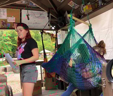 Many stalls of food to choose from