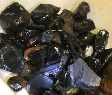 A Haul of obsidian from The Davis Mine