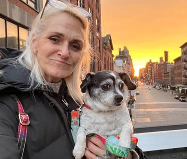 Sunrise on the High line with Gigi