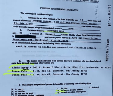 The Florida Suffering at the hands of Bruce, Donna and Michael Falk