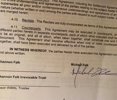 The Collusion of Michael Falk and Jason Willitts