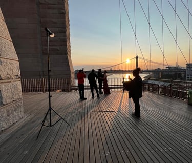 Sunrise on the Brooklyn Bridge