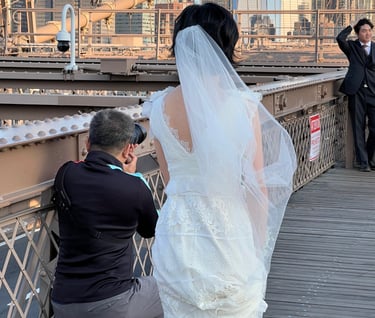 Bride on the Brooklyn Bridge