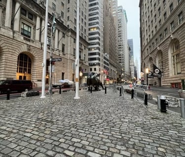Charging Bull Wall Street New York 