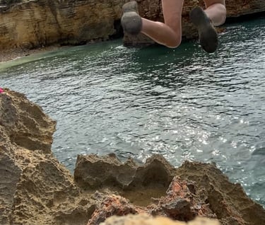 Shannon Falk Cliff Jumping Cabo Rojo Puerto Rico