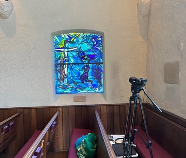 Chagall Window inside the Union Church