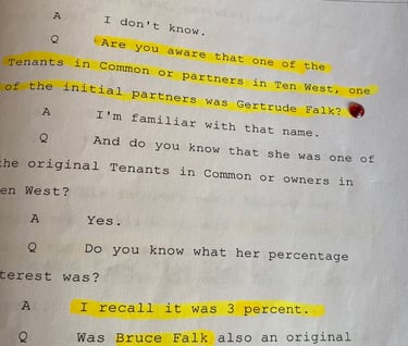 Gertrude Falk out trumped Bruce Falk since the 1950's in New York