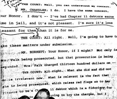 False allegations in 07-10865 are Michael Falk and Bill Willitts Fraud