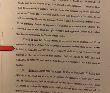 Community Property agreement Willitts Falk 2004