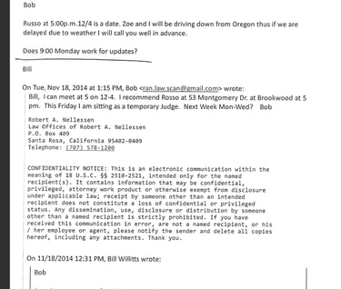 Bob Nellessen make Dinner Dates with Bill and Patricia Willitts