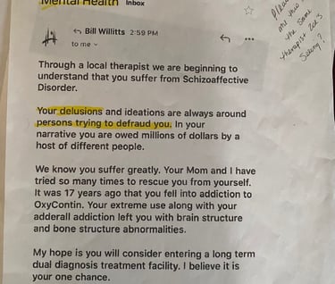 For 2020 Bill Willitts has gone to a local Oregon therapist without Shannon Falk