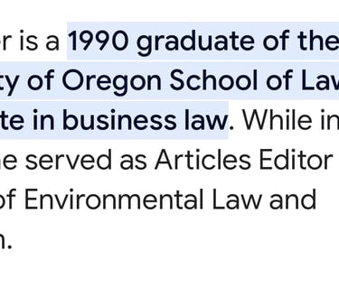 Ron Oliner Class of 1990 University of Oregon