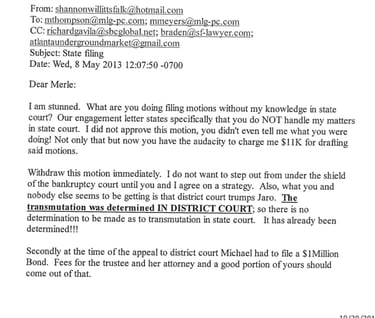 Clearly Merle Meyers is a bankruptcy fraudster