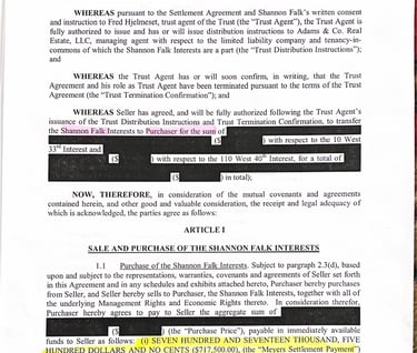 Whereas there's no signed Shannon Falk consent