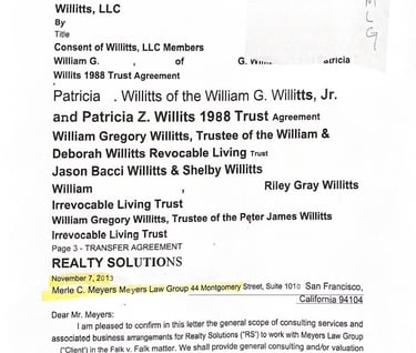 Merle Meyers committing Bankruptcy Fraud November 7, 2013