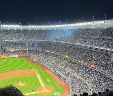 Cloud of magic at Yankee Stadium