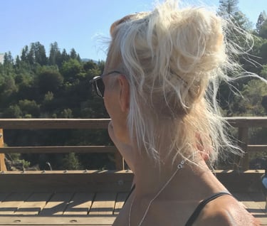 Looking through my rearview at Burney Ca