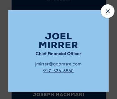 Joel Mirrer Adams CFO likes to commit identity theft