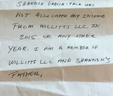 That's all you Bill Willitts signing lies