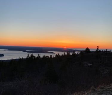 Sunrise on Maine's Cadillac Summit