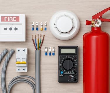 Fire safety and alarm equipment collection