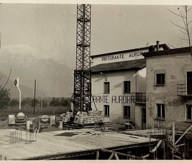 Costruzione dell'Hotel Aurora di Colico partendo dall'antico Ristorante Aurora