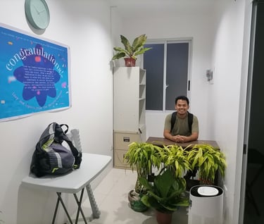 receptionist's area for the new Blue Forest branch at ECOMED