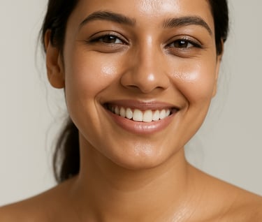 a woman with a smile on her face