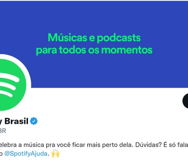 a twitter account with a spotify spotify on the screen