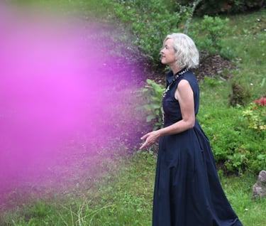 magenta and woman