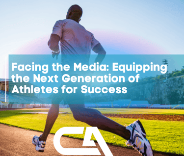 a man running on a track with the words faging the next generation of the