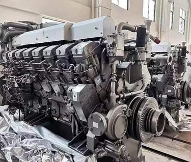a large engine engine in a large room