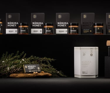 Product photography - a display of honey