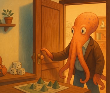 a cartoon octopus with a violin and a violin