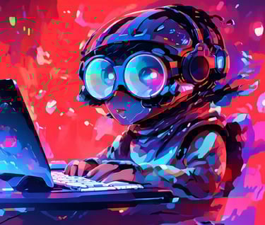 A puppet in VR headset