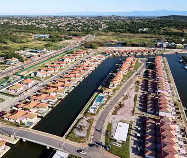 Casas frente a Canais Navegáveis