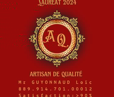 artisan reconnu comme artisan de qualité en 2024 avec satisfaction comprise entre 90% et 100%