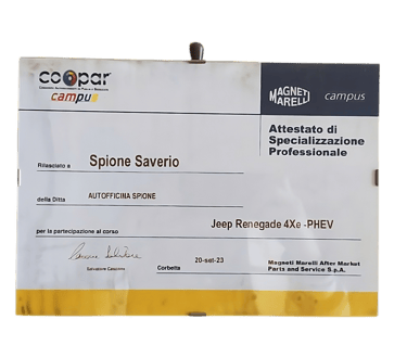 attestato partecipazione corso jeep renegade