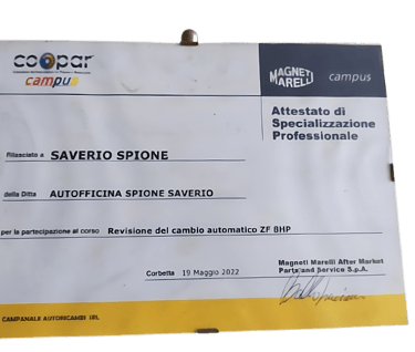 attestato partecipazione corso cambio zf