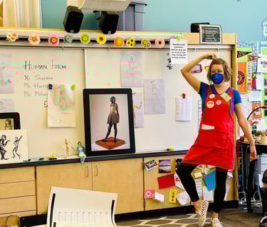 docent leading a lesson in the classroom
