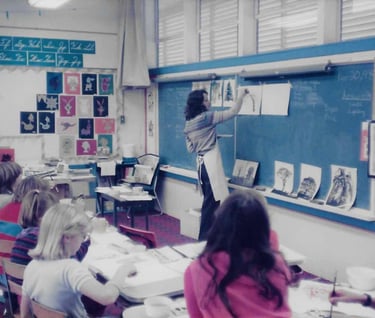 M. Reed in the classroom