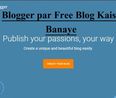 free blog kaise banaye