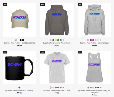byzantine time machine merchandise