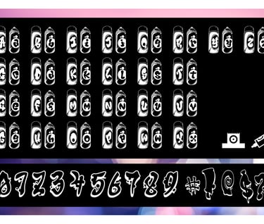 Spray can font called Icanograffi