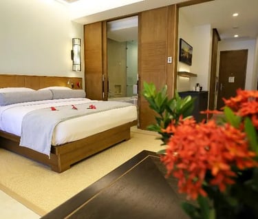 The hotel impresses with spacious, clean rooms, excellent facilities, and  prime beachfront location