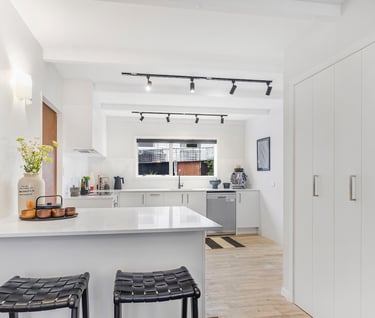 modern white newly renovated kitchen