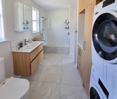 comfort room and laundry area