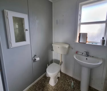 Paparangi bathroom renovation before - Peaky Builders Wellington