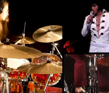 #ElvisPresley #RonTutt #DrumCover Sina jamming with Elvis: Polk Salad Annie.